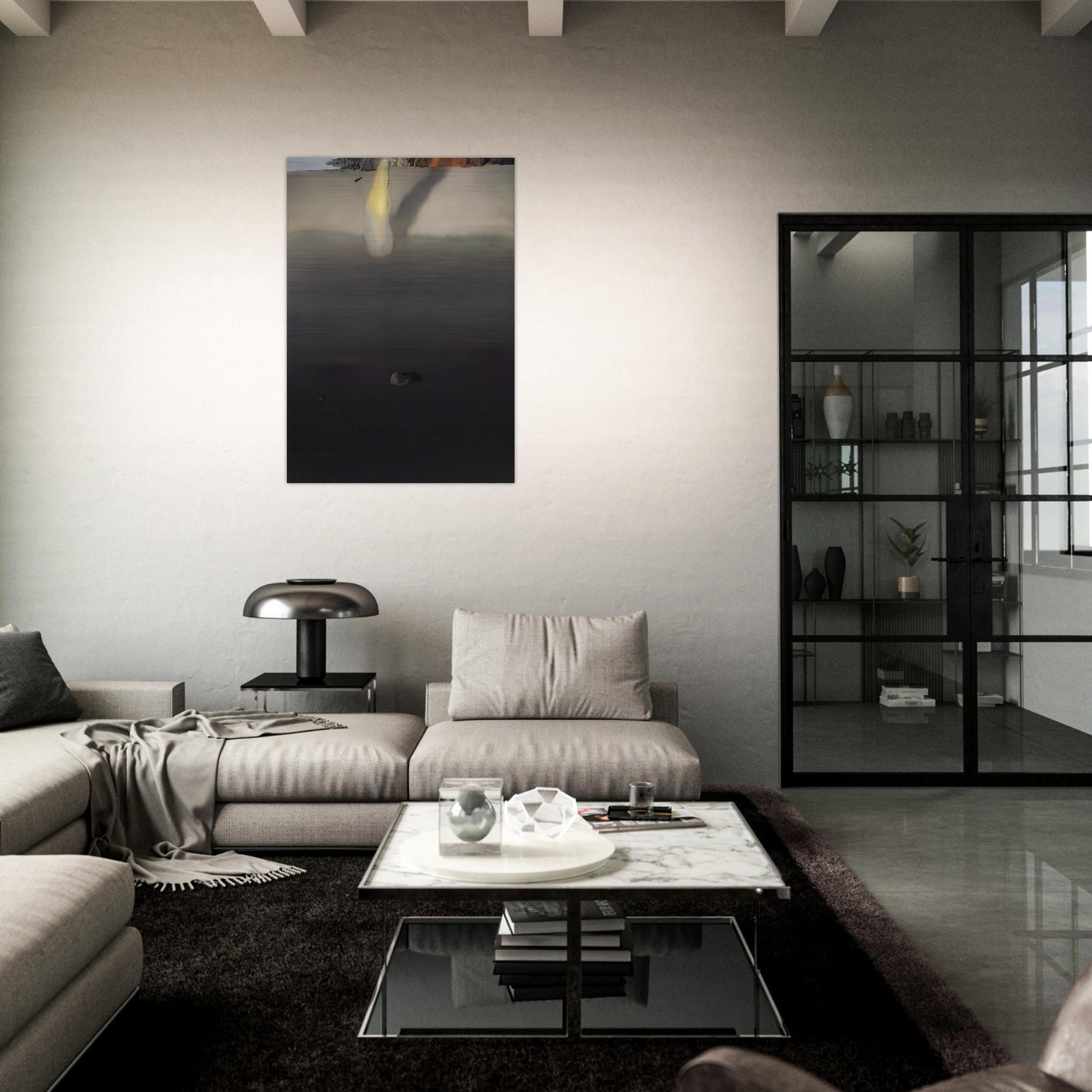 ON THE SEASHORE - Salvador Dali Brushed Aluminum Print - 70x100 cm / 28x40 inches | Salvador Dali Aluminum Print | Salvador Dali Prints