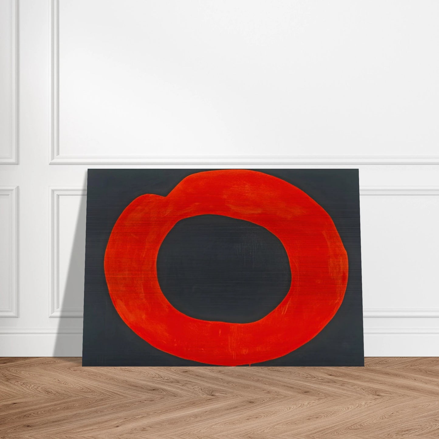 Red Circle on Black - 1965 - Jiro Yoshihara Brushed Aluminum Print - 70x100 cm / 28x40 inches | Jiro Yoshihara Aluminum Print | Jiro Yoshihara Prints