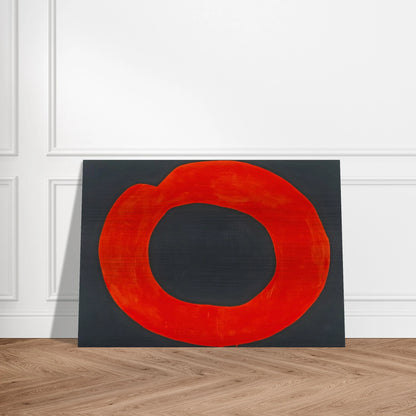 Red Circle on Black - 1965 - Jiro Yoshihara Brushed Aluminum Print - 70x100 cm / 28x40 inches | Jiro Yoshihara Aluminum Print | Jiro Yoshihara Prints