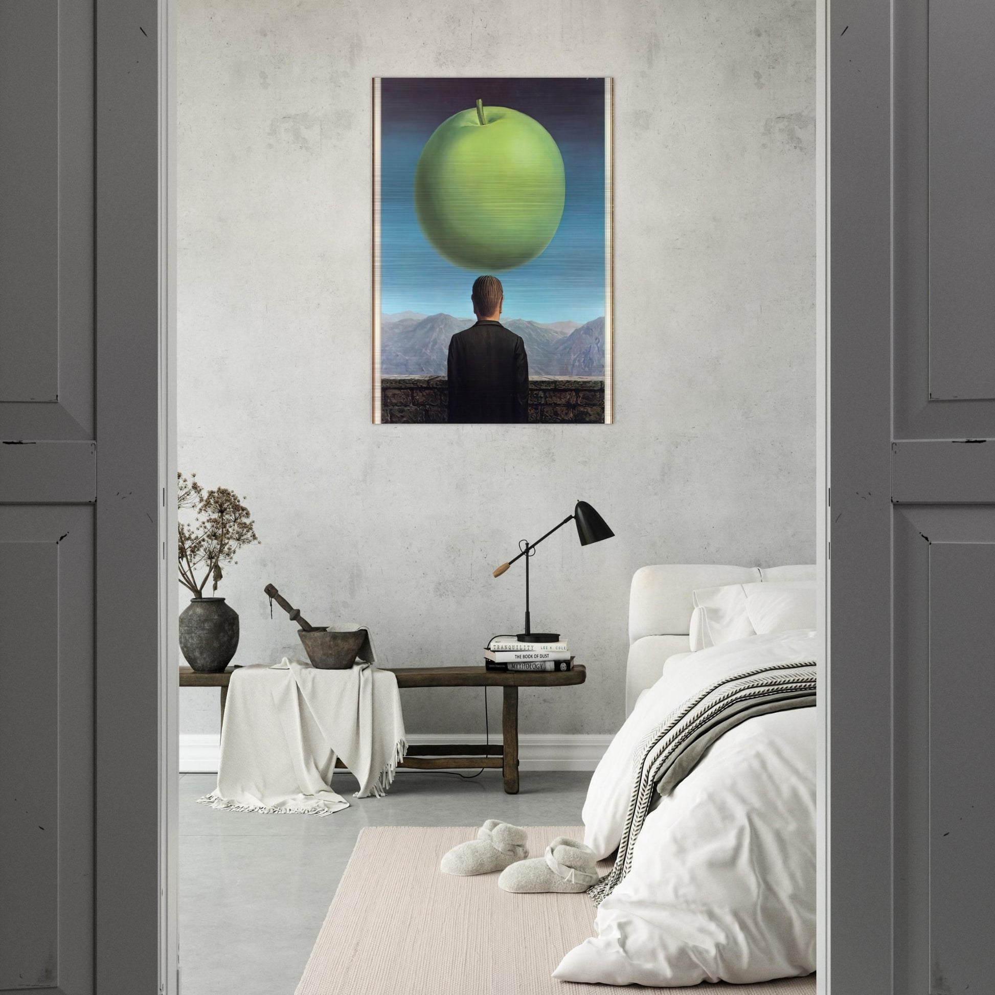 THE POSTCARD 1960 - Rene Magritte Brushed Aluminum Print - 70x100 cm / 28x40 inches | Rene Magritte Aluminum Print | Rene Magritte Prints