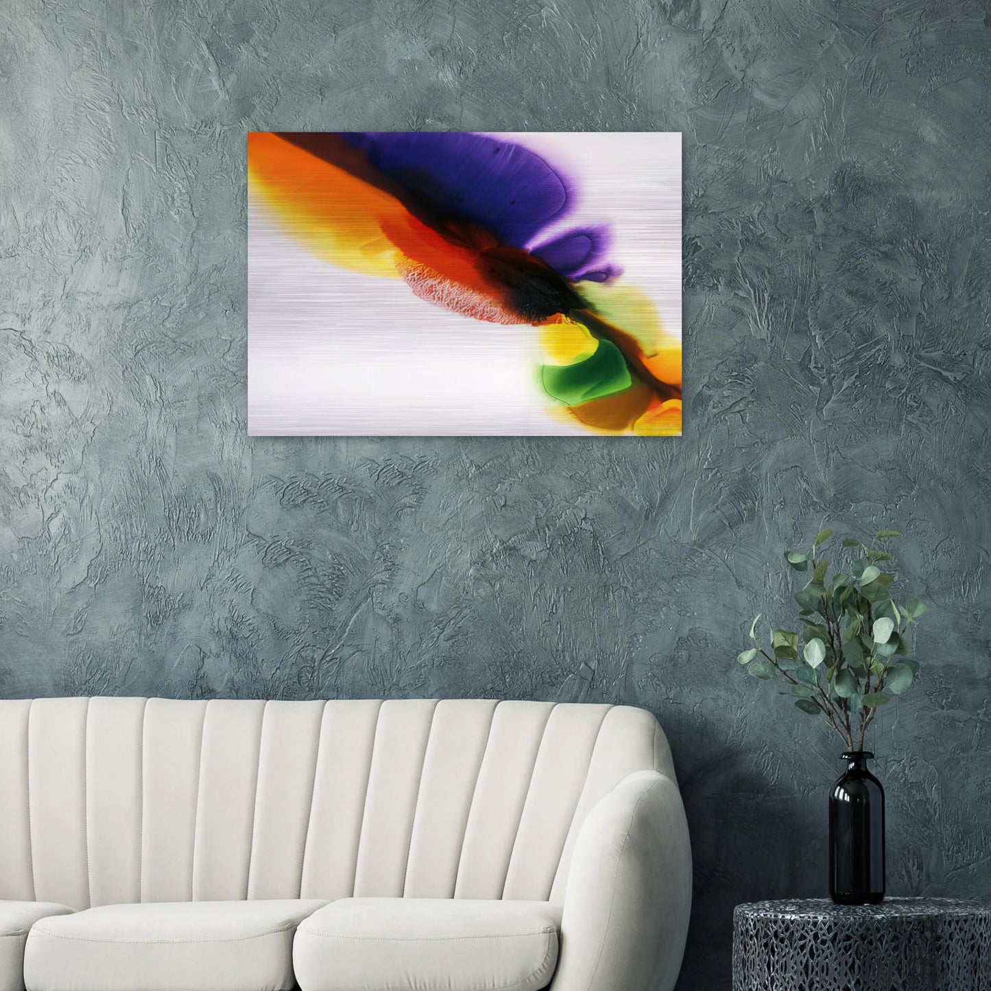 Phenomena Tibetan Flange - 1973 - Paul Jenkins Brushed Aluminum Print - 70x100 cm / 28x40 inches | Paul Jenkins Aluminum Print | Paul Jenkins Prints