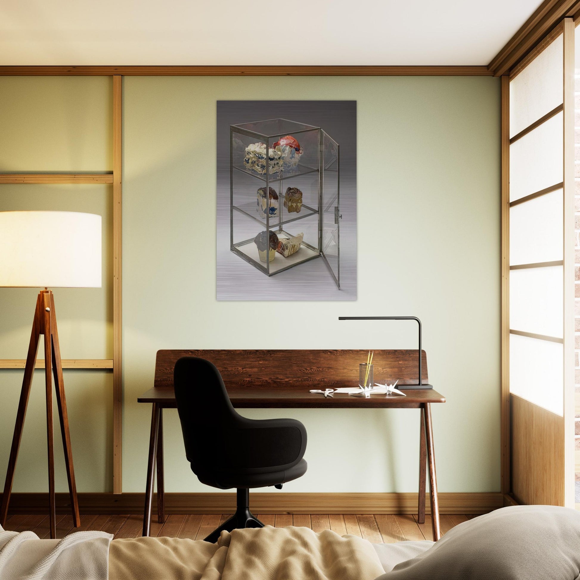 PASTRY CASE 1961 - Claes Oldenburg Brushed Aluminum Print - 70x100 cm / 28x40 inches | Claes Oldenburg Aluminum Print | Claes Oldenburg Prints