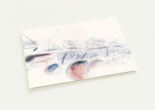 Fifty Days at Iliam. Ilians in Battle By Cy Twombly Pack of 10 Post Cards | Cy Twombly Post Cards | A6 (10.5 x 14.8 cm) - 4.1 x 5.8 inches