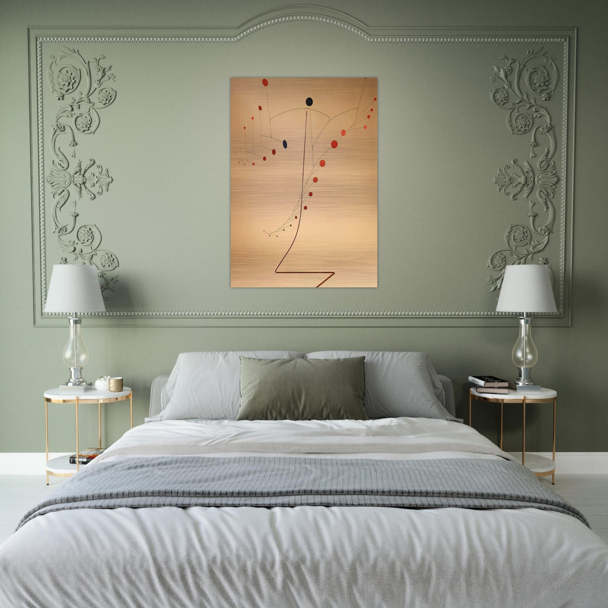 RED CASCADE 1954 - Alexander Calder Brushed Aluminum Print - 70x100 cm / 28x40 inches | Alexander Calder Aluminum Print | Alexander Calder Prints