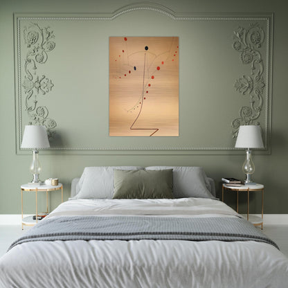 RED CASCADE 1954 - Alexander Calder Brushed Aluminum Print - 70x100 cm / 28x40 inches | Alexander Calder Aluminum Print | Alexander Calder Prints