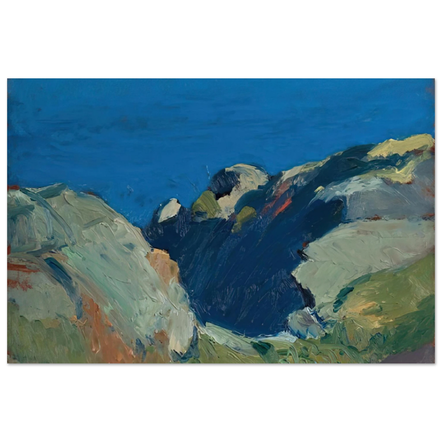 Edward Hopper - Rocks and Sea Fine Art Poster