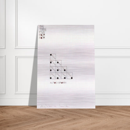 AUTODISPORSI 1975 - Alighiero Boetti Brushed Aluminum Print - 70x100 cm / 28x40 inches | Alighiero Boetti Aluminum Print | Alighiero Boetti Prints