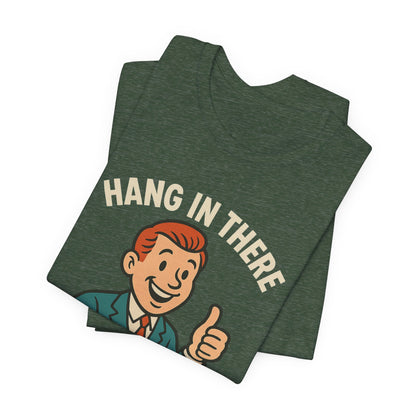 Camiseta divertida con cita sarcástica "Aguanta, que empeora", humor negro, camiseta gráfica divertida.