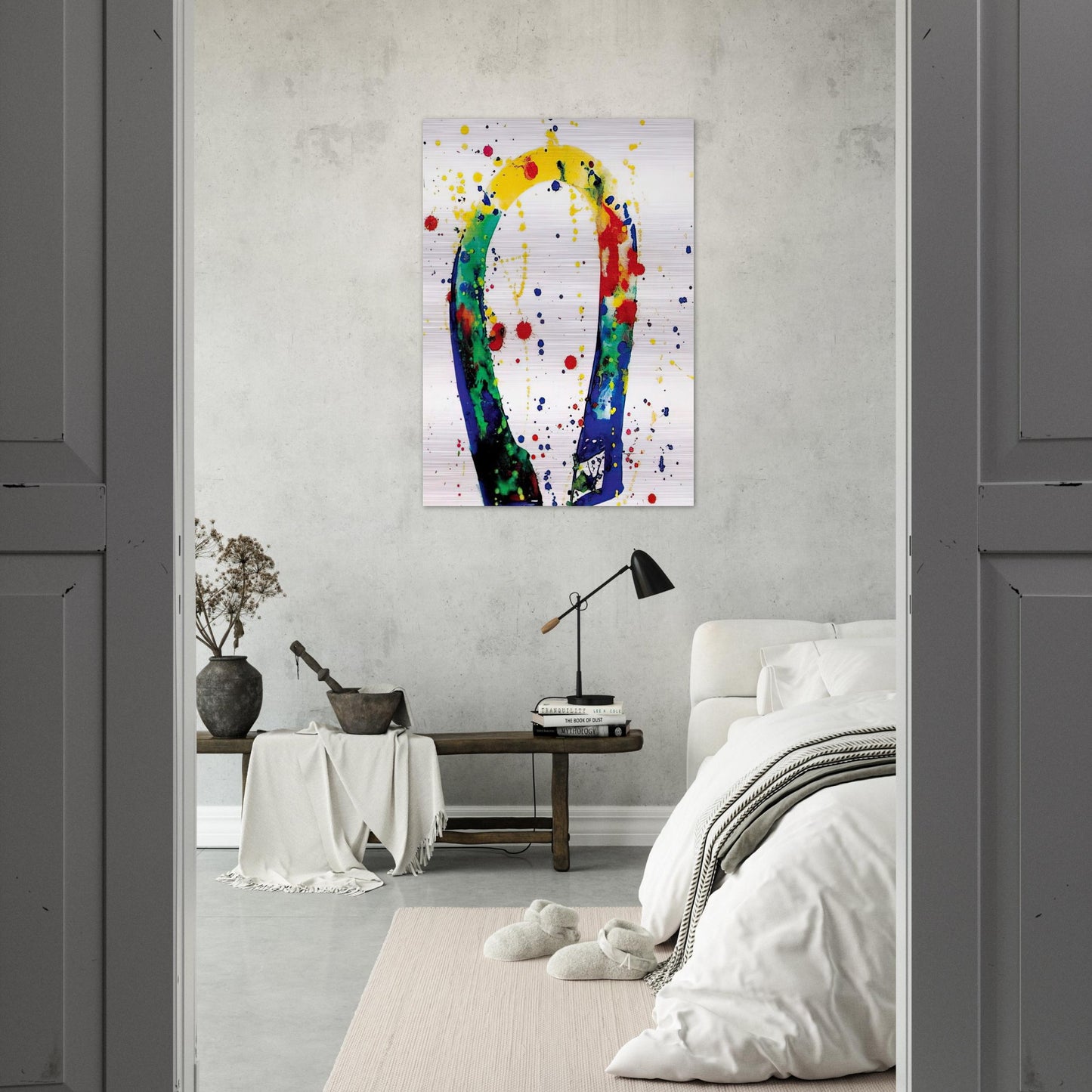 Sculpture Drawing Toyko  SF65-018  - Sam Francis Brushed Aluminum Print - 70x100 cm / 28x40 inches | Sam Francis Aluminum Print | Sam Francis Prints