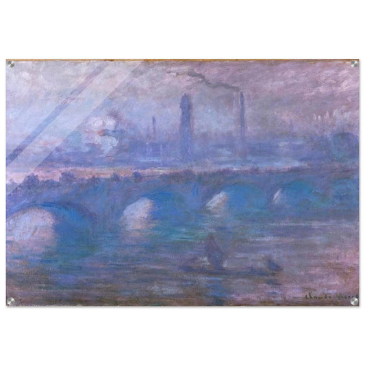 Waterloo Bridge, Misty Morning - claude monet Acrylic Print - 70x100 cm / 28x40″ inches