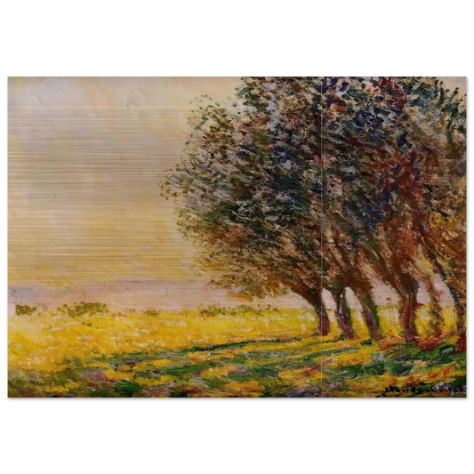Willows at Sunset - claude monet Brushed Aluminum Print - 70x100 cm / 28x40 inches | claude monet Aluminum Print | claude monet Prints