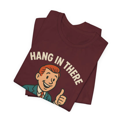 Camiseta divertida con cita sarcástica "Aguanta, que empeora", humor negro, camiseta gráfica divertida.