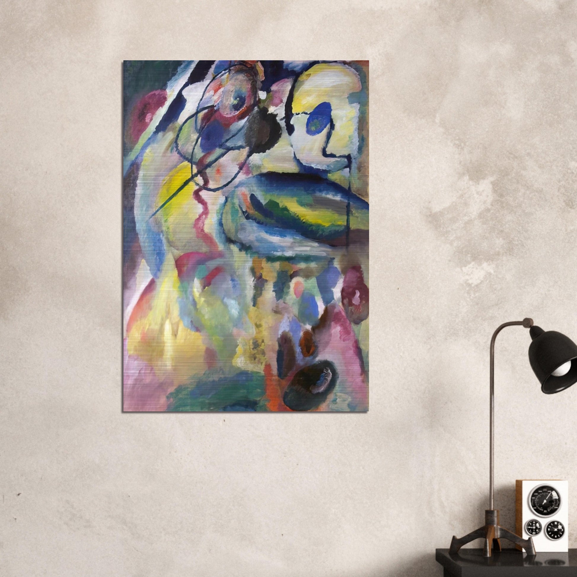 PICTURE WITH A CIRCLE 1911 - Wassily Kandinsky Brushed Aluminum Print - 70x100 cm / 28x40 inches | Wassily Kandinsky Aluminum Print | Wassily Kandinsky Prints