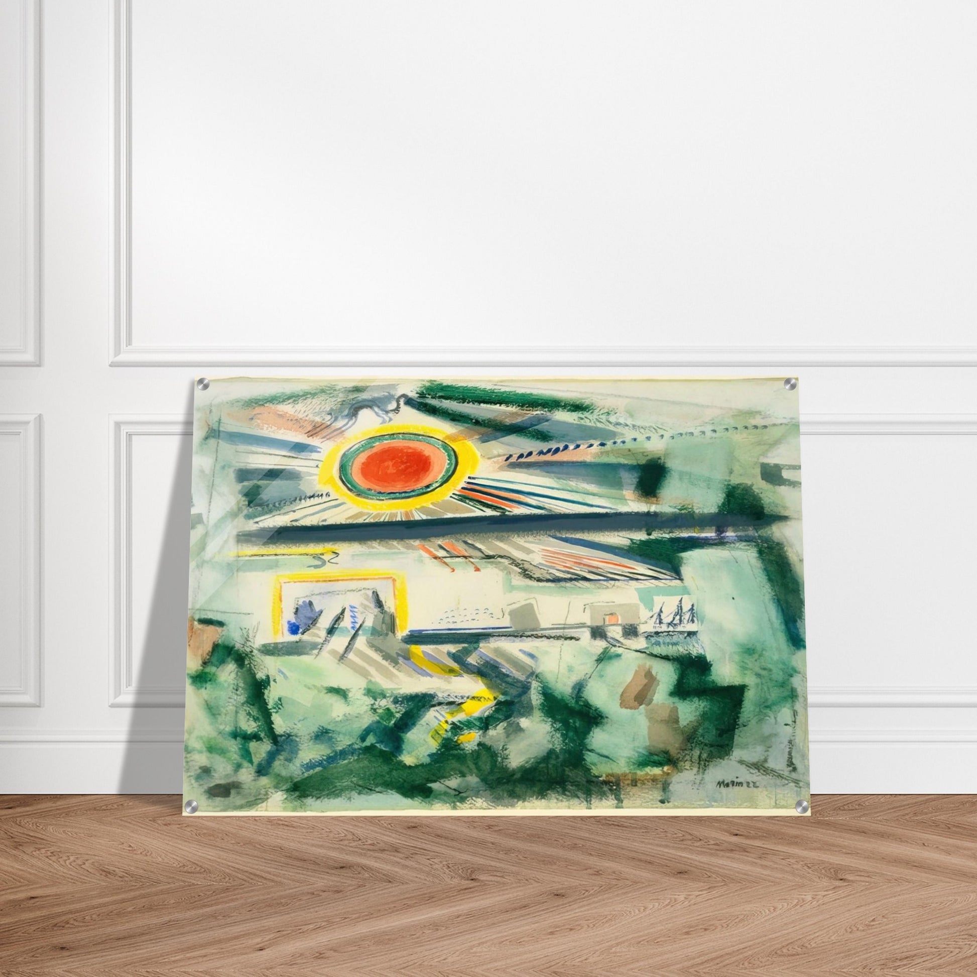 Sunset - 1922 - John Marin Acrylic Print - 70x100 cm / 28x40″ inches | John Marin Wall Art | John Marin Prints