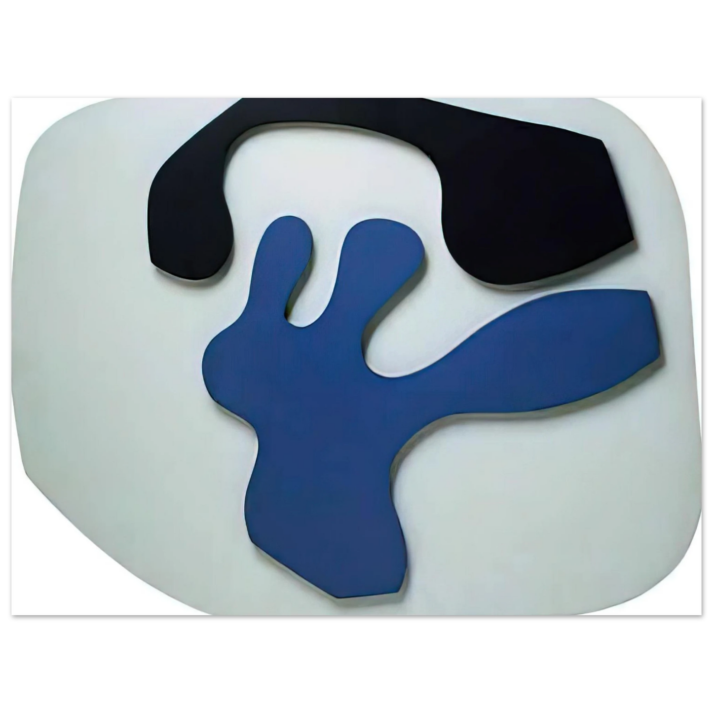 Jean Arp - Overturned Blue Shoe With Two Heels Under a Black Vault  75x100 cm / 30x40inches Fine Art Poster