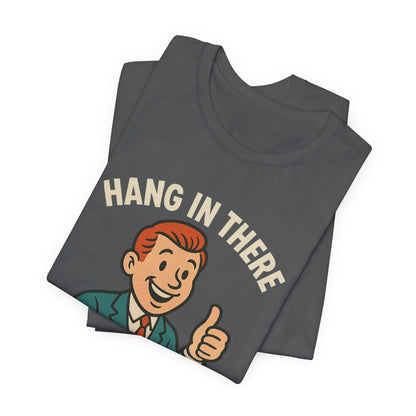 Camiseta divertida con cita sarcástica "Aguanta, que empeora", humor negro, camiseta gráfica divertida.