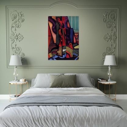 VIOLIN AND GUITAR 1913 - Juan Gris Brushed Aluminum Print - 70x100 cm / 28x40 inches | Juan Gris Aluminum Print | Juan Gris Prints