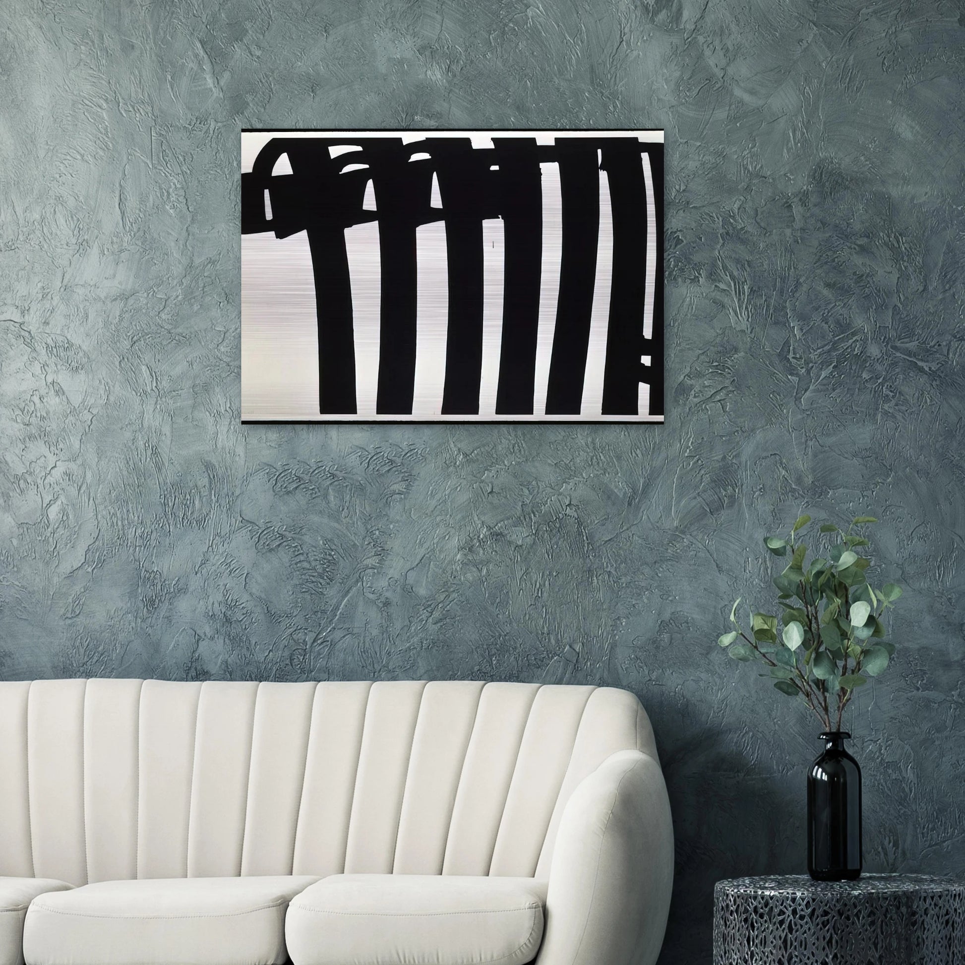 Peinture 202 x 327 cm, 17 janvier 1970 - 1970 - Pierre Soulages Brushed Aluminum Print - 70x100 cm / 28x40 inches | Pierre Soulages Aluminum Print | Pierre Soulages Prints