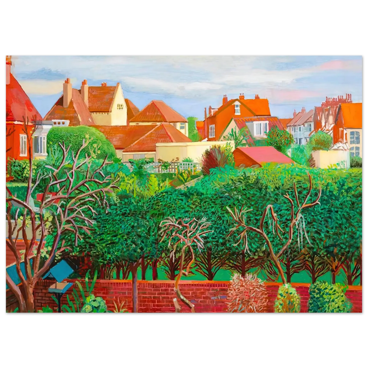 David Hockney - David Hockney Wall art - A2 (42 x 59.4  cm) - Premium Wooden Framed Poster With Fine Art Paper - Wood frame