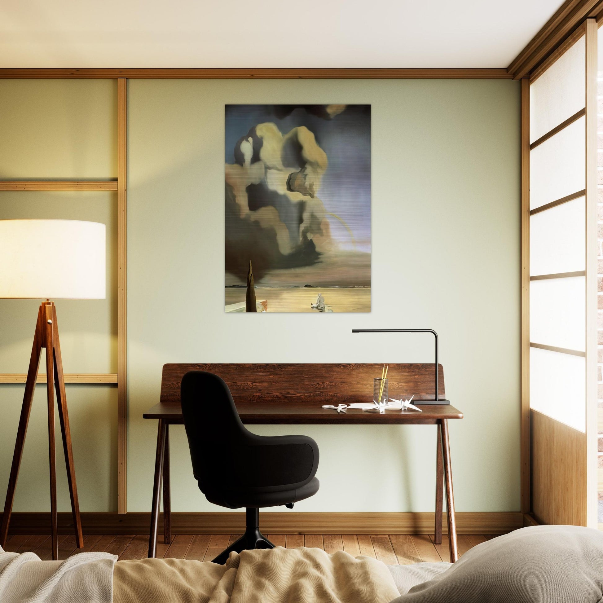 THE SPECTRE AND THE PHANTOM - Salvador Dali Brushed Aluminum Print - 70x100 cm / 28x40 inches | Salvador Dali Aluminum Print | Salvador Dali Prints