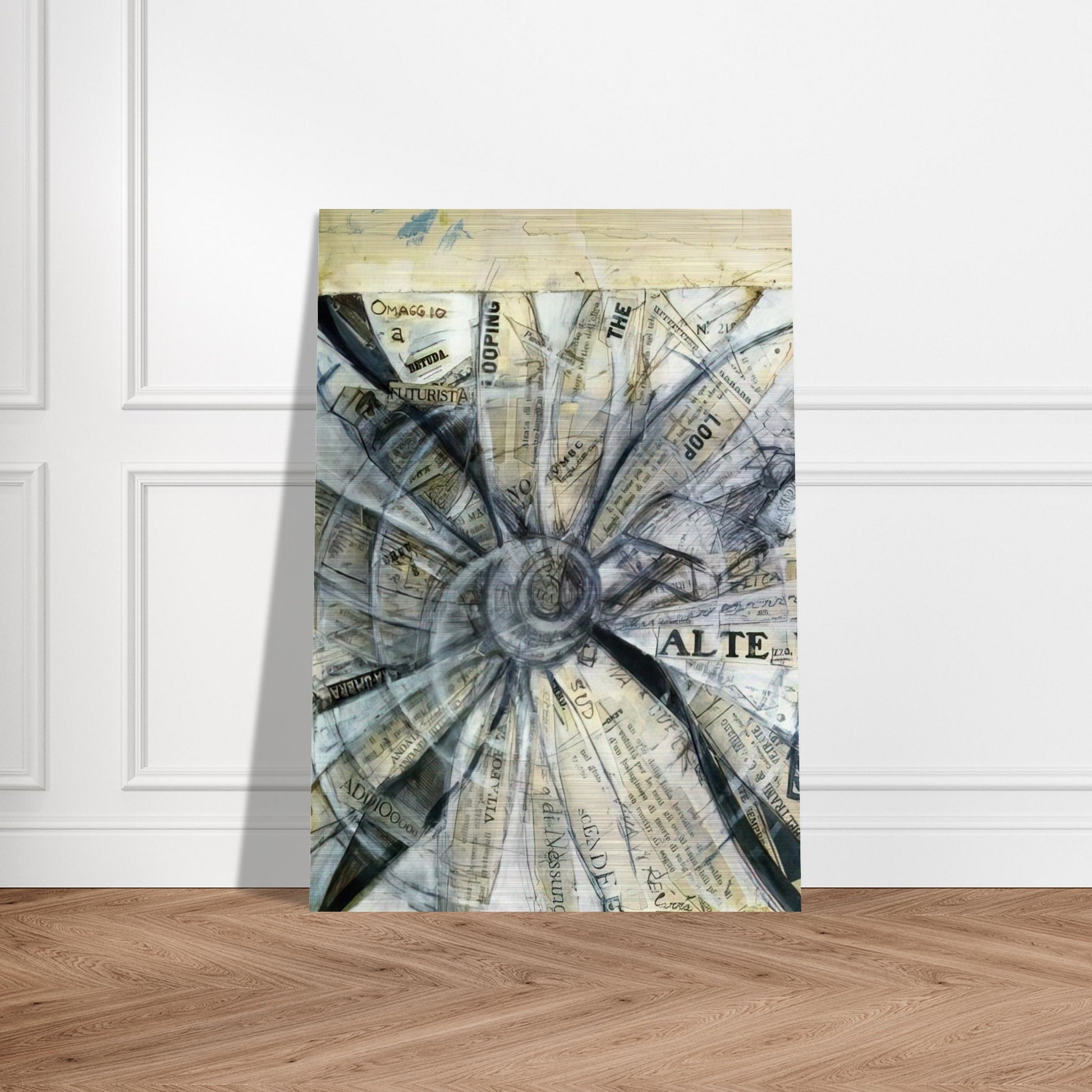 OMAGGIO A BETUDA FUTURISTA 1915 - Carlo Carra Brushed Aluminum Print - 70x100 cm / 28x40 inches | Carlo Carra Aluminum Print | Carlo Carra Prints