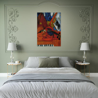 THE VIOLIN 1916 - Raoul Dufy Brushed Aluminum Print - 70x100 cm / 28x40 inches | Raoul Dufy Aluminum Print | Raoul Dufy Prints