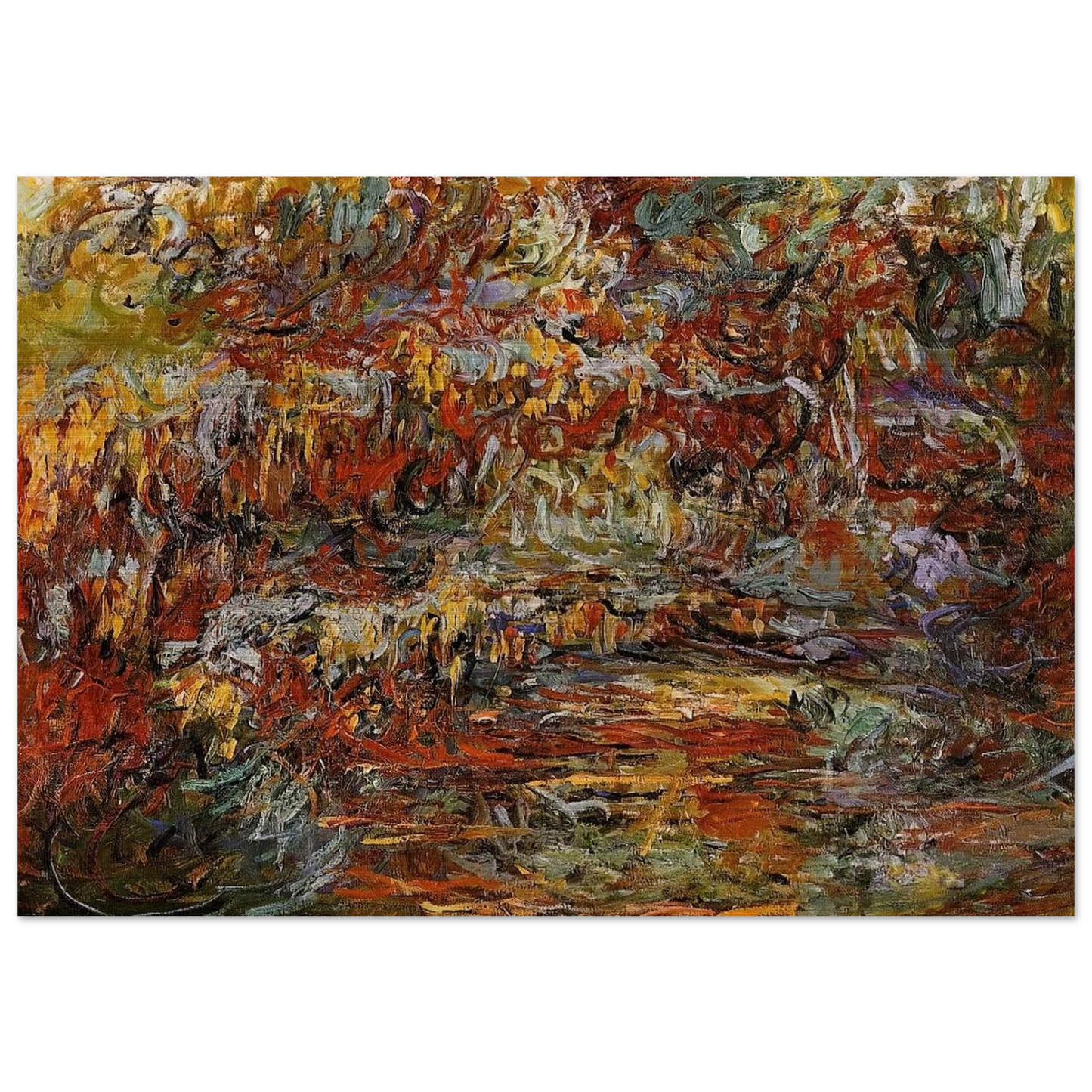 The Japanese Bridge 8 - claude monet Brushed Aluminum Print - 70x100 cm / 28x40 inches | claude monet Aluminum Print | claude monet Prints