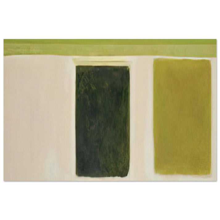 Double Green Sun-Box - 1967 - Theodoros Stamos Art Prints - 100x150 cm / 40x60″ inches | Theodoros Stamos Poster | Theodoros Stamos Prints