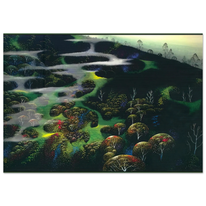 Spot of Magic - Eyvind Earle Brushed Aluminum Print - 70x100 cm / 28x40 inches | Eyvind Earle Aluminum Print | Eyvind Earle Prints