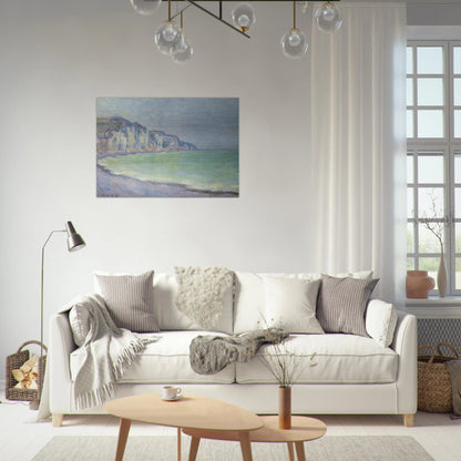 Cliff at Pourville 2 - claude monet Brushed Aluminum Print - 70x100 cm / 28x40 inches | claude monet Aluminum Print | claude monet Prints