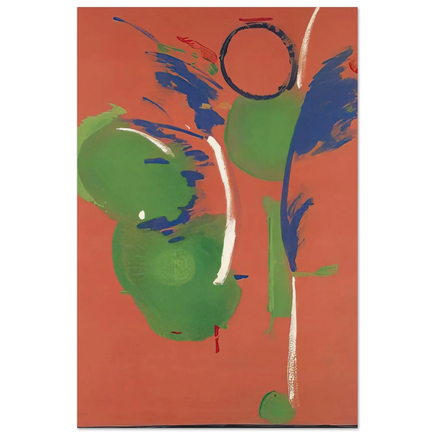 Helen Frankenthaler - Mary, Mary - 1987 Wall art - 20x25 cm / 8x10 Inches - Premium Wooden Framed Poster With Fine Art Paper - Wood frame