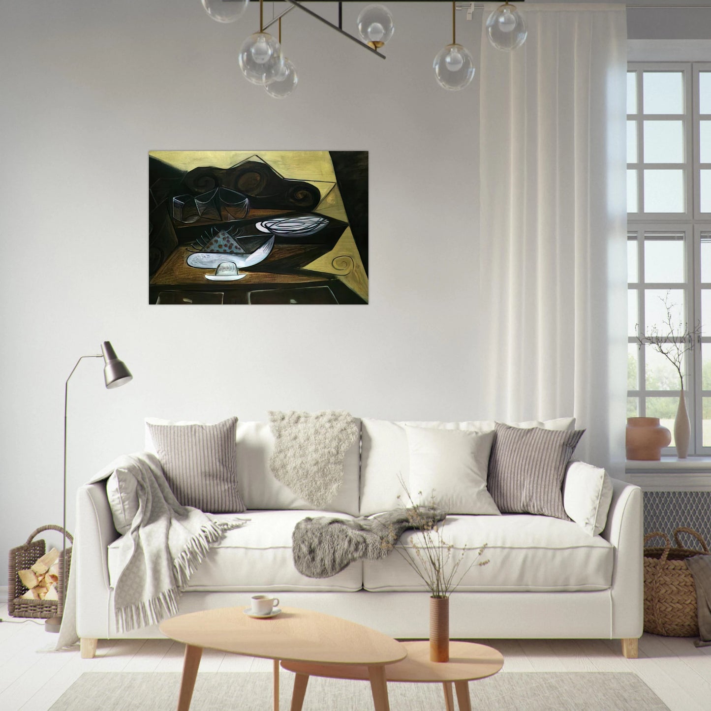 The Buffet  Catalan  - Pablo Picasso Brushed Aluminum Print - 70x100 cm / 28x40 inches | Pablo Picasso Aluminum Print | Pablo Picasso Prints