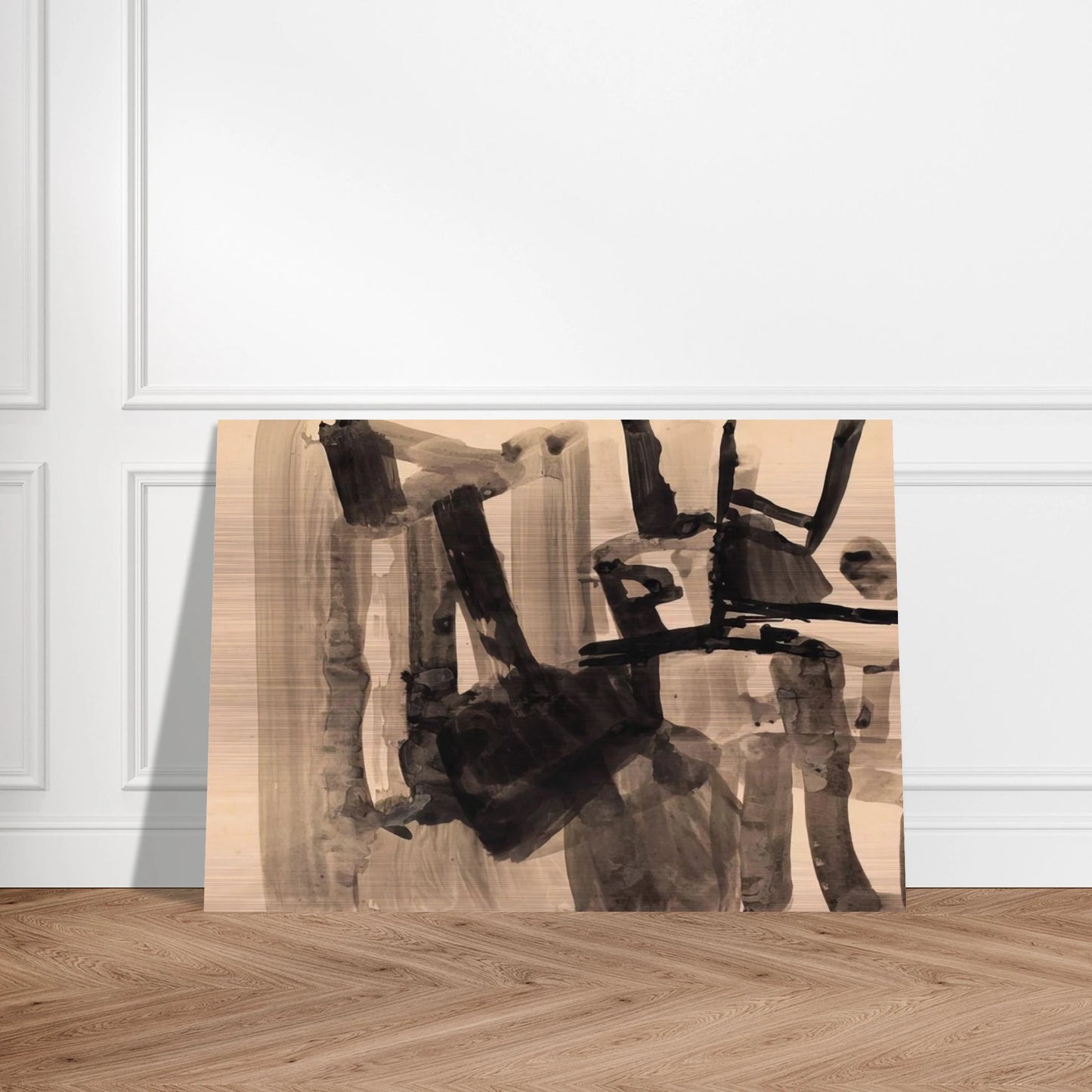 Untitled - Abstract Expressionism - Nasreen Mohamedi Brushed Aluminum Print - 70x100 cm / 28x40 inches | Nasreen Mohamedi Aluminum Print | Nasreen Mohamedi Prints