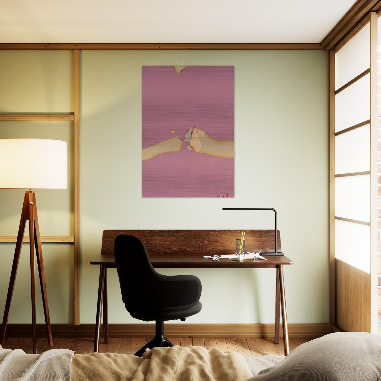 Composition on Red Ground - 1953 - Nicolas de Stael Brushed Aluminum Print - 70x100 cm / 28x40 inches | Nicolas de Stael Aluminum Print | Nicolas de Stael Prints