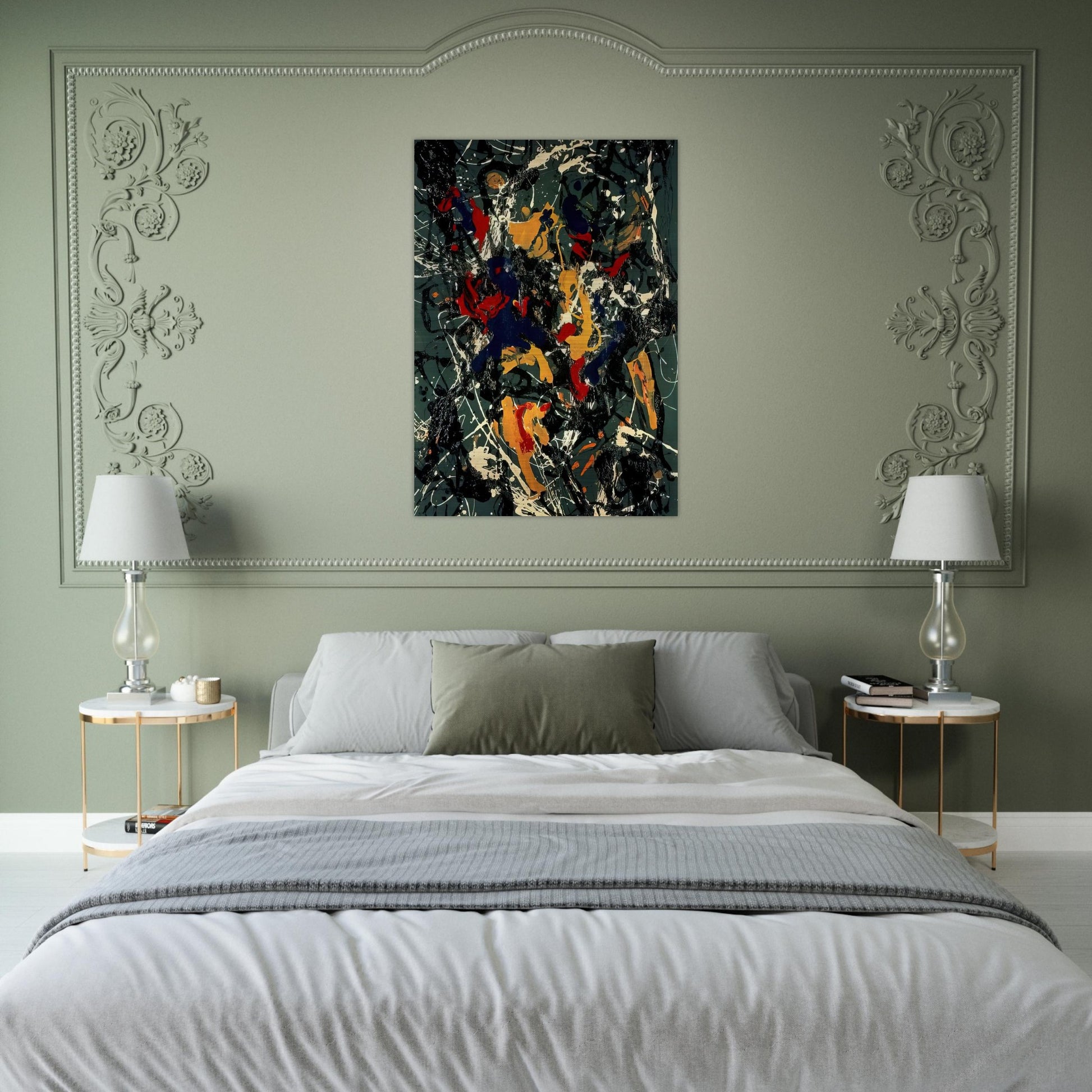 NUMBER 3 1948 - Jackson Pollock Brushed Aluminum Print - 70x100 cm / 28x40 inches | Jackson Pollock Aluminum Print | Jackson Pollock Prints