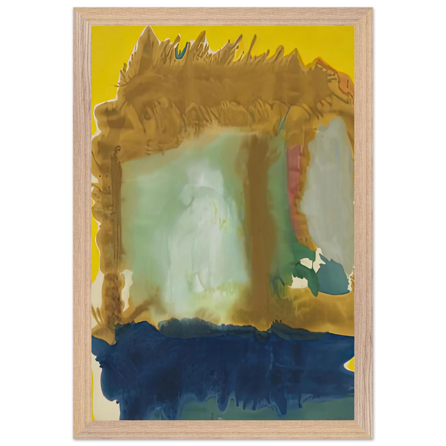 Helen Frankenthaler - Milkwood Arcade, 1963- Wall Art - 21x29.7 cm / 8x12" - Premium Wooden Framed Poster With Fine Art Paper-canvas - White frame