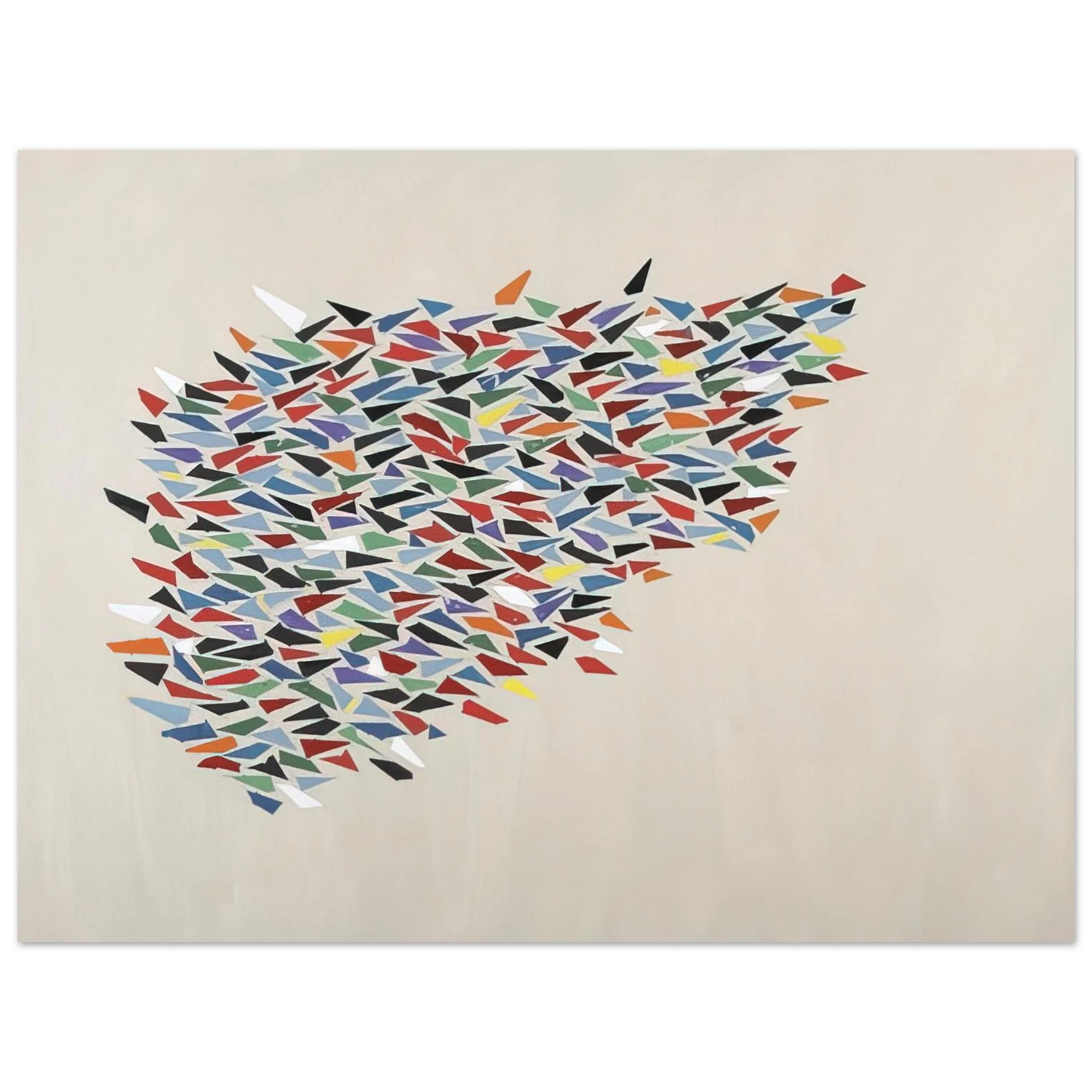 Robert Goodnough - Color Shapes on Gray - 1979  75x100 cm / 30x40inches Fine Art Poster