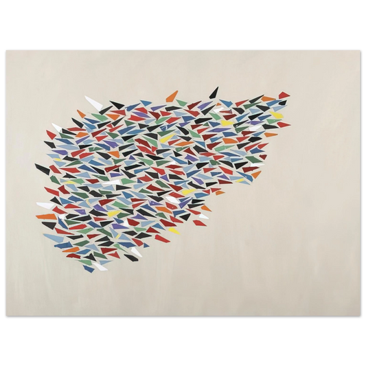Robert Goodnough - Color Shapes on Gray - 1979  75x100 cm / 30x40inches Fine Art Poster