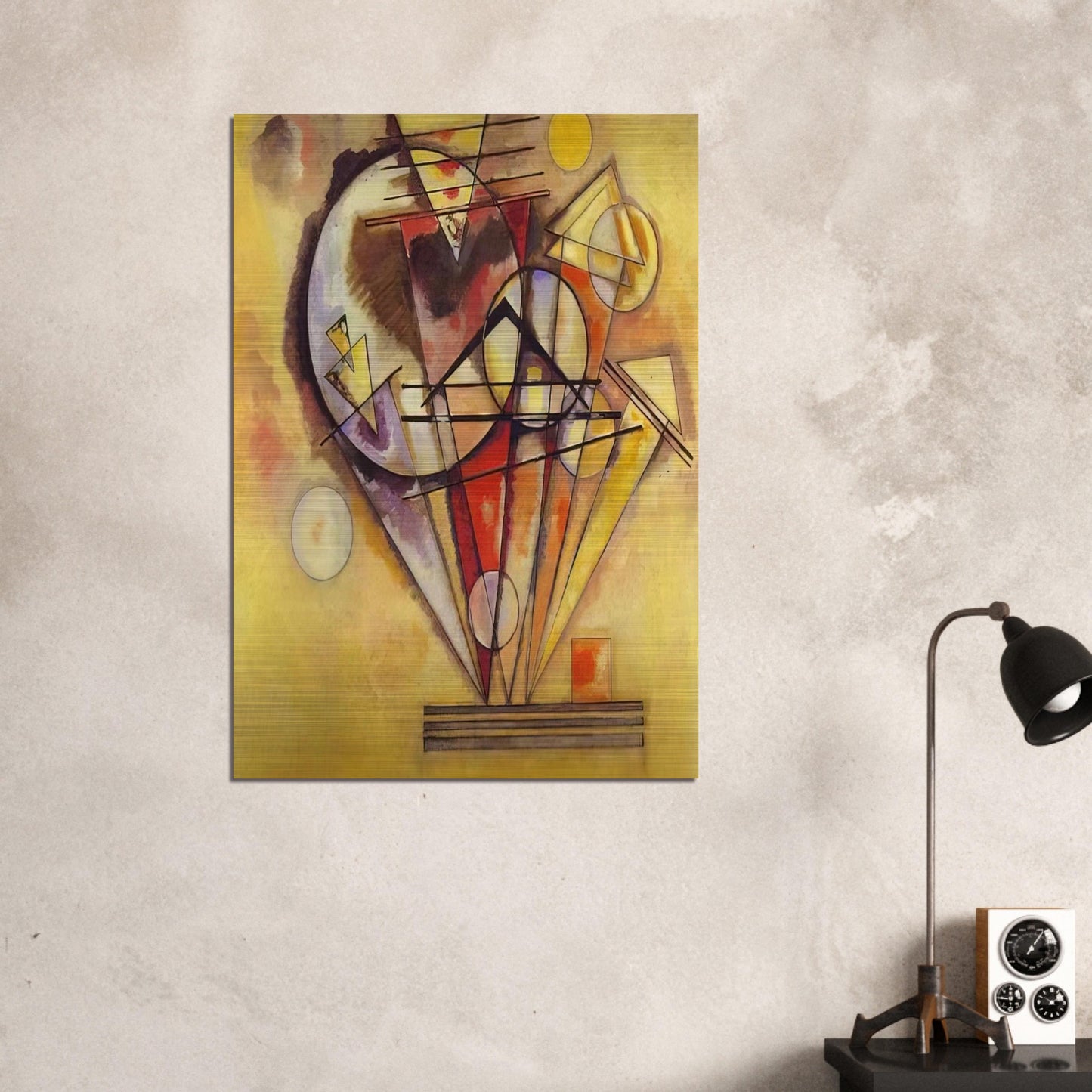 ON THE POINTS 1928 - Wassily Kandinsky Brushed Aluminum Print - 70x100 cm / 28x40 inches | Wassily Kandinsky Aluminum Print | Wassily Kandinsky Prints