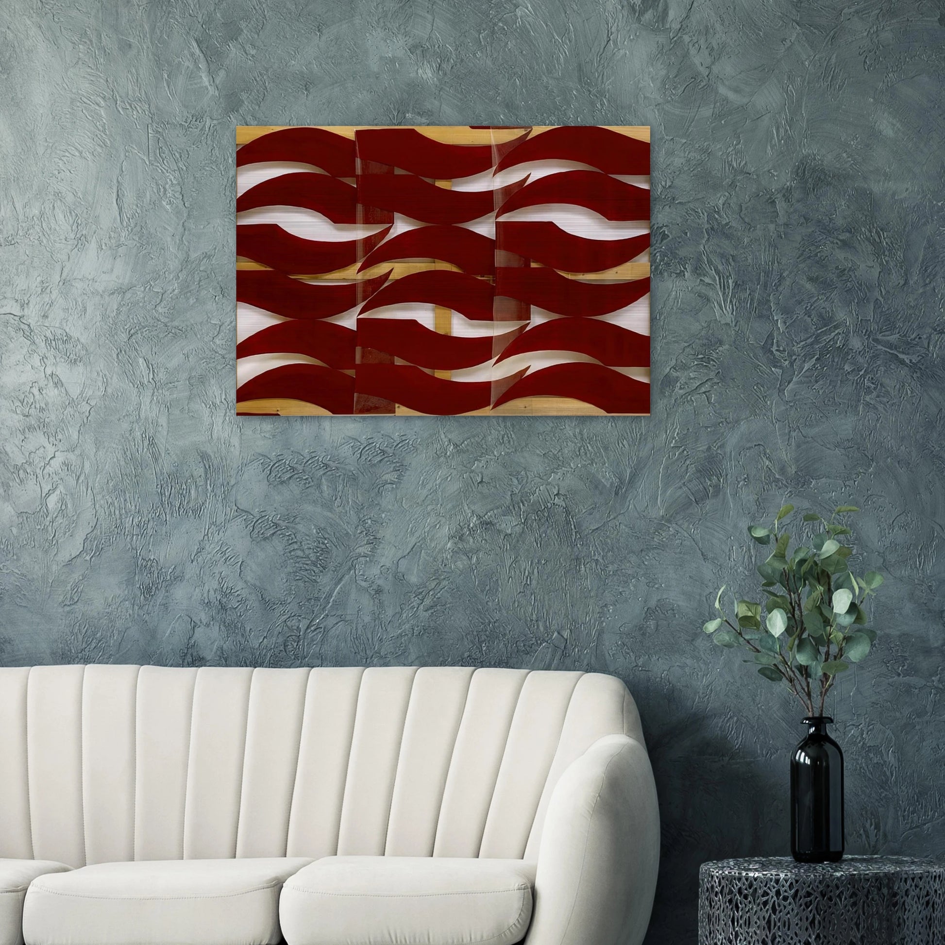 Rosso scuro - 1974 - Carla Accardi Brushed Aluminum Print - 70x100 cm / 28x40 inches | Carla Accardi Aluminum Print | Carla Accardi Prints