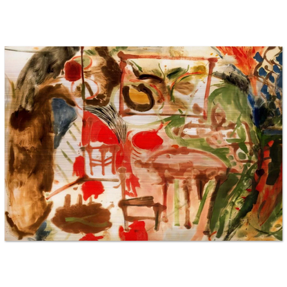 Interior - 1957 - Helen Frankenthaler Brushed Aluminum Print - 70x100 cm / 28x40 inches | Helen Frankenthaler Aluminum Print | Helen Frankenthaler Prints