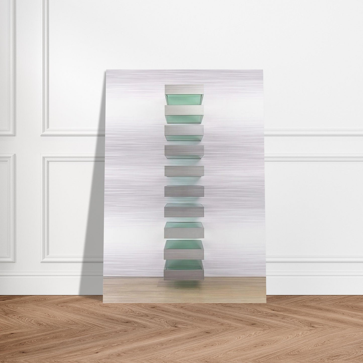 Untitled Bernstein 89-1 - 1989 - Donald Judd Brushed Aluminum Print - 70x100 cm / 28x40 inches | Donald Judd Aluminum Print | Donald Judd Prints