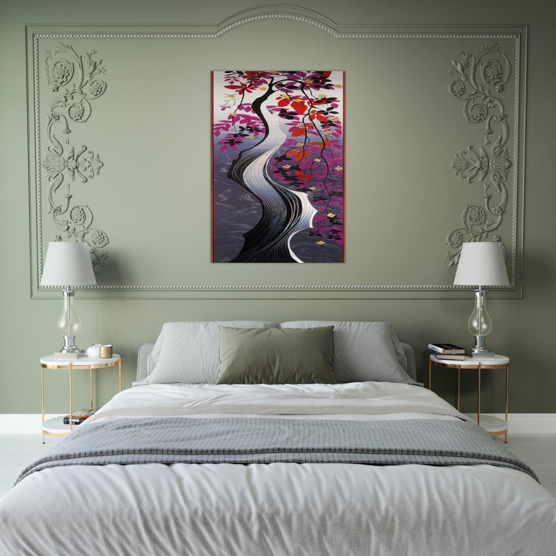 Twisted Tree - Eyvind Earle Brushed Aluminum Print - 70x100 cm / 28x40 inches | Eyvind Earle Aluminum Print | Eyvind Earle Prints