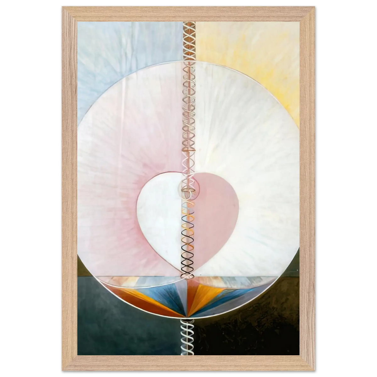 Hilma af Klint - WHAT A HUMAN BEING IS 1910 Wall art - 27x35 cm / 11x14 Inches - Premium Wooden Framed Poster With Fine Art Paper - Black frame