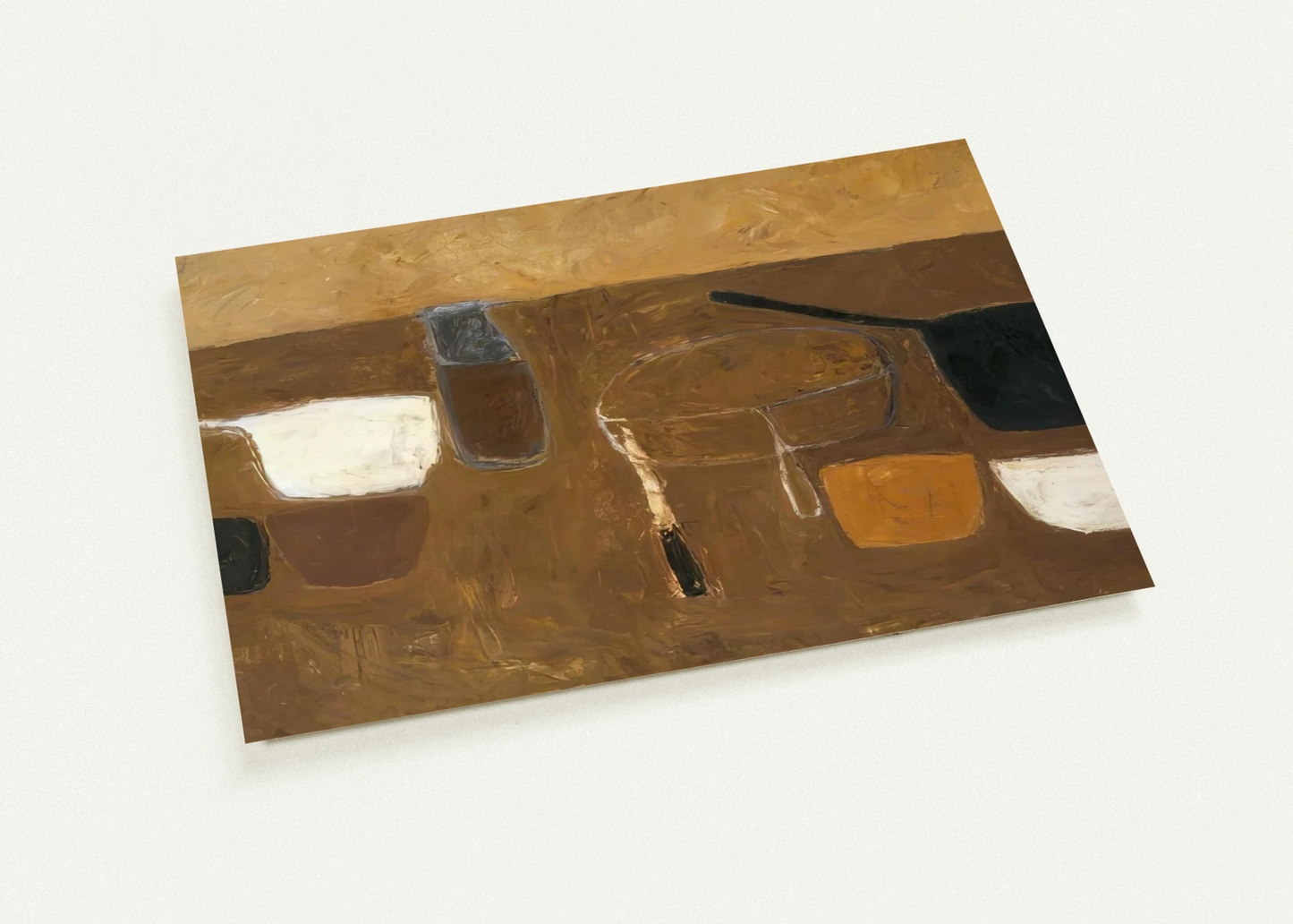 Brown Still Life - 1957 By William Scott Pack of 10 Post Cards | William Scott Post Cards | A6 (10.5 x 14.8 cm) - 4.1 x 5.8 inches