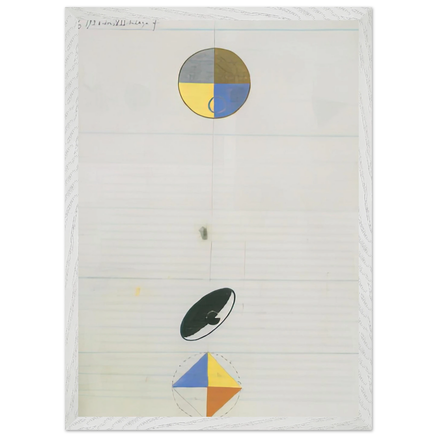 Hilma af Klint - SERIES NO VII NO 3F 1920 Wall art - 28x43  cm / XL (11x17 inches) - Premium Wooden Framed Poster With Fine Art Paper - Black frame