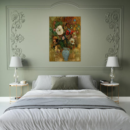 BOUQUET OF FLOWERS 1 - Odilon Redon Brushed Aluminum Print - 70x100 cm / 28x40 inches | Odilon Redon Aluminum Print | Odilon Redon Prints