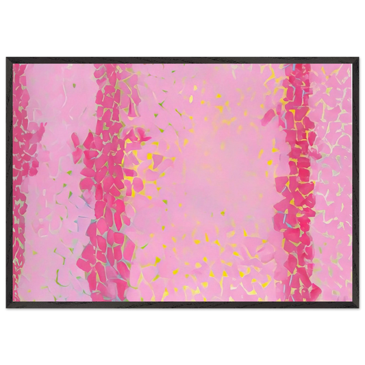 WIND AND CREPE MYRTLE CONCERTO 1973 - Alma Woodsey Thomas 70x100 cm / 28x40 inches Framed Art Print – Black Wooden Frame