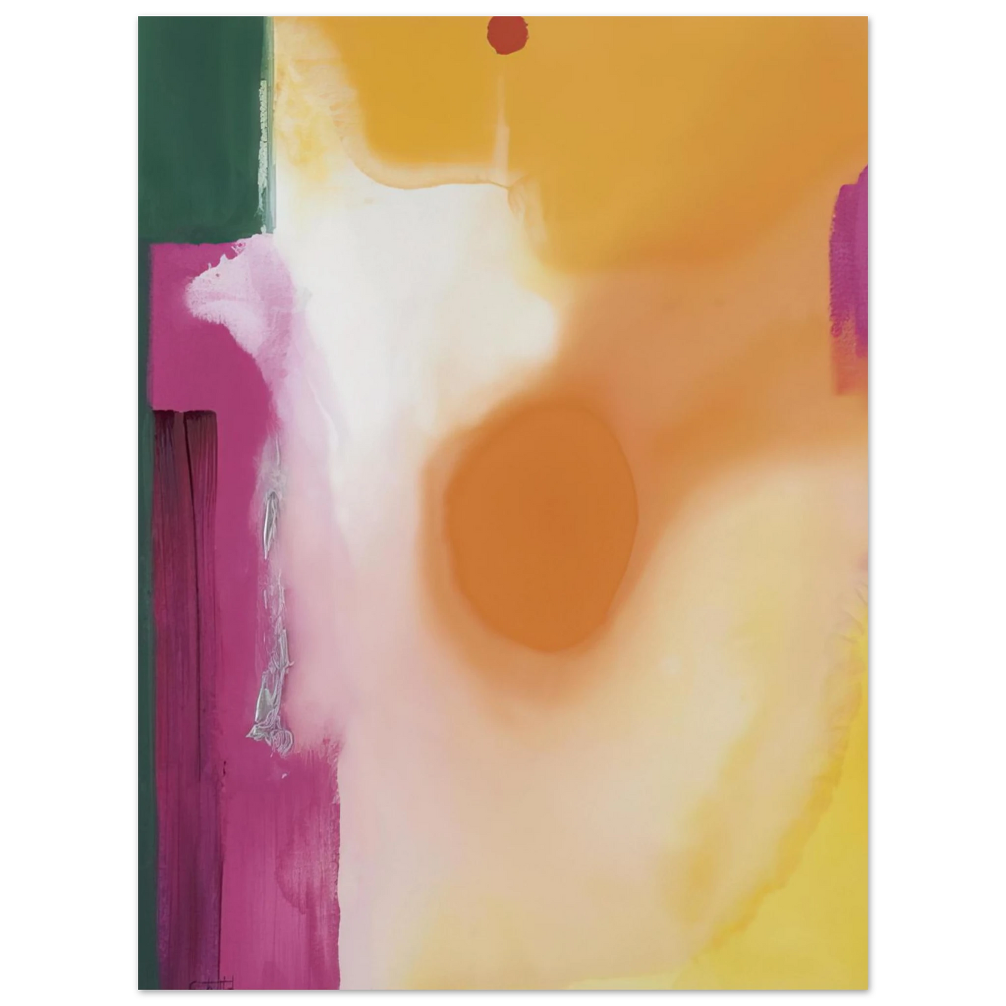 Helen Frankenthaler - Bullseye - 1989 Wall art - 30x45 cm / 12x18 inches - Premium Wooden Framed Poster With Fine Art Paper-canvas - Black frame