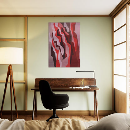 Orange, Red, Umber - 1958 - Karl Benjamin Brushed Aluminum Print - 70x100 cm / 28x40 inches | Karl Benjamin Aluminum Print | Karl Benjamin Prints